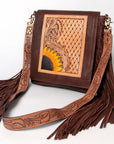 American Darling ADBGA158 Crossbody Hand Tooled Genuine Leather Women Bag Western Handbag Purse