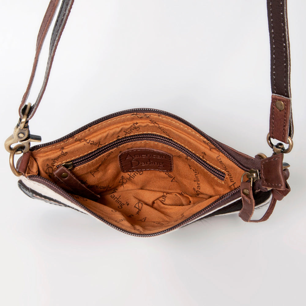 American Darling ADBGA160 Crossbody Hand Tooled Hair-On Genuine Leather Women Bag Western Handbag Purse