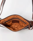American Darling ADBGA160 Crossbody Hand Tooled Hair-On Genuine Leather Women Bag Western Handbag Purse