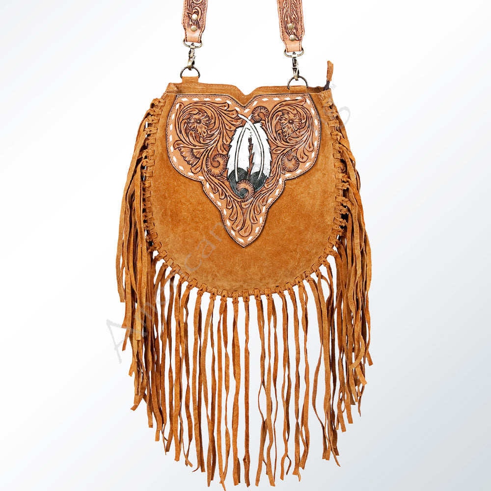 American Darling ADBGA165 Large Crossbody Hand Tooled Genuine Leather Women Bag Western Handbag Purse