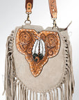 American Darling ADBGA166 Large Crossbody Hand Tooled Genuine Leather Women Bag Western Handbag Purse