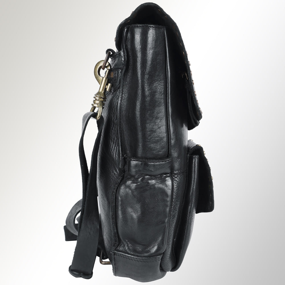 Spaghetti Western Swc139Blk Tote Vintage Handmade Drum Dyed Genuine European Cowhide Leather Women Bag Western Handbag Purse
