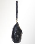 Spaghetti Western Swc143Blk Hobo Vintage Handmade Drum Dyed Genuine European Cowhide Leather Women Bag Western Handbag Purse