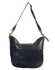 Spaghetti Western Swc143Blk Hobo Vintage Handmade Drum Dyed Genuine European Cowhide Leather Women Bag Western Handbag Purse