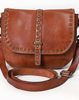 Spaghetti Western Swc155Cg Envelope Vintage Handmade Drum Dyed Genuine European Cowhide Leather Women Bag Western Handbag Purse