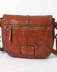 Spaghetti Western Swc155Cg Envelope Vintage Handmade Drum Dyed Genuine European Cowhide Leather Women Bag Western Handbag Purse