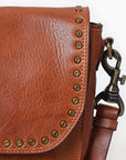 Spaghetti Western Swc155Cg Envelope Vintage Handmade Drum Dyed Genuine European Cowhide Leather Women Bag Western Handbag Purse