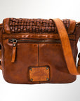 Spaghetti Western Swc159Btan Envelope Vintage Handmade Drum Dyed Genuine European Cowhide Leather Women Bag Western Handbag Purse