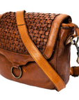 Spaghetti Western Swc159Btan Envelope Vintage Handmade Drum Dyed Genuine European Cowhide Leather Women Bag Western Handbag Purse