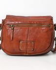 Spaghetti Western Swc161Cg Cross Body I Vintage Handmade Drum Dyed Genuine European Cowhide Leather Women Bag Western Handbag Purse