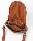 Spaghetti Western Swc161Cg Cross Body I Vintage Handmade Drum Dyed Genuine European Cowhide Leather Women Bag Western Handbag Purse