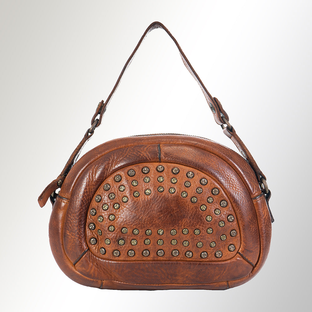 Spaghetti Western Swc167Cg Cross Body I Vintage Handmade Drum Dyed Genuine European Cowhide Leather Women Bag Western Handbag Purse
