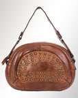 Spaghetti Western Swc167Cg Cross Body I Vintage Handmade Drum Dyed Genuine European Cowhide Leather Women Bag Western Handbag Purse
