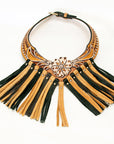 American Darling ADJWF101 Hand Tooled Carved Genuine Leather Jewelry Necklace