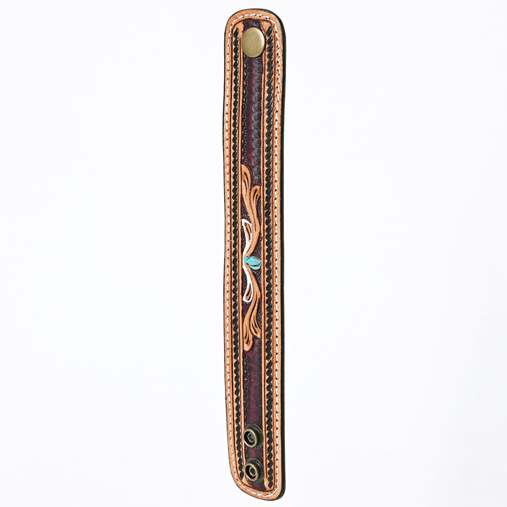 American Darling ADBRF149 Hand tooled carved Genuine Leather Bracelet women