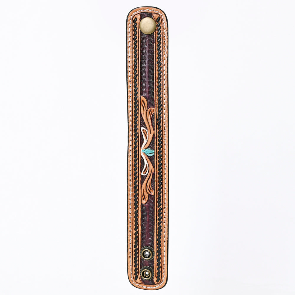 American Darling ADBRF149 Hand tooled carved Genuine Leather Bracelet women