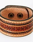 American Darling ADBRF151 Hand tooled carved Genuine Leather Bracelet women
