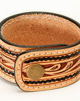 American Darling ADBRF152 Hand tooled carved Genuine Leather Bracelet women