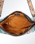 American Darling ADBGA173 Tote Hand Tooled Saddle Blanket Genuine Leather Women Bag Western Handbag Purse