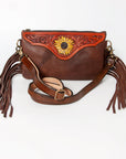 American Darling ADBGA177 Clutch Hand Tooled Genuine Leather Women Bag Western Handbag Purse