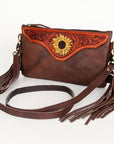 American Darling ADBGA177 Clutch Hand Tooled Genuine Leather Women Bag Western Handbag Purse