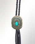 American Darling ADJW107B Braided Genuine Leather Jewelry Necklace with Concho