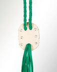 American Darling ADJW107D Braided Genuine Leather Jewelry Necklace with Concho