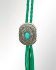 American Darling ADJW107D Braided Genuine Leather Jewelry Necklace with Concho