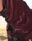 66-84 In Hilason Horse Fly Sheet Uv Protect Mesh Bug Mosquito Summer Wine