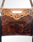 GIBGX158 American Darling Hand Tooled Genuine Leather Women Bag Western Handbag Purse