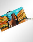 American Darling Wristlet Genuine Leather Women Bag Western Handbag Purse