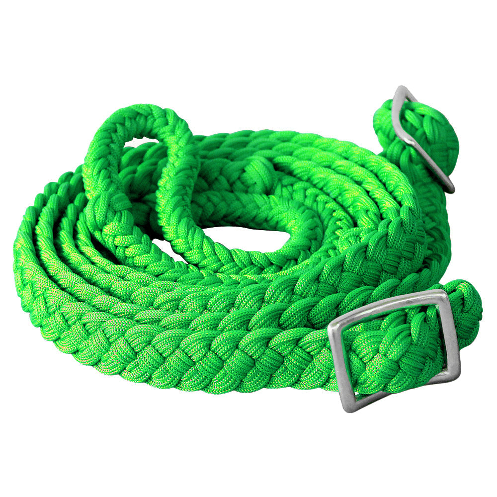 1&quot; X 8Ft Hilason Braided Poly Barrel Horse Racing Flat Reins