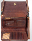 American Darling ADBG486A Wallet Hand Tooled Genuine Leather Women Bag Western Handbag Purse