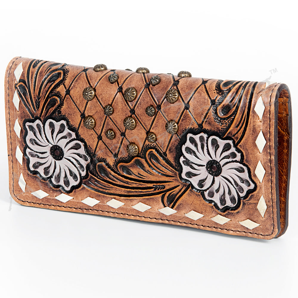 American Darling Clutch Hand Tooled Genuine Leather Women Bag Western Handbag Purse