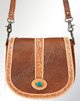 ADBG679A American Darling Hand Tooled Genuine Leather Women Bag Western Handbag Purse