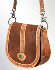 ADBG679A American Darling Hand Tooled Genuine Leather Women Bag Western Handbag Purse