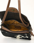 ADBG681A American Darling Hand Tooled Hair On Genuine Leather Women Bag Western Handbag Purse