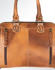 American Darling ADBG688 Tote Hand Tooled Hair-On Genuine Leather Women Bag Western Handbag Purse
