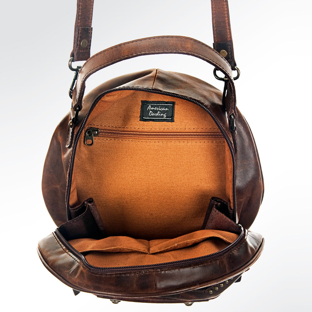 American Darling ADBG691 Canteen Hair-On Genuine Leather Women Bag Western Handbag Purse