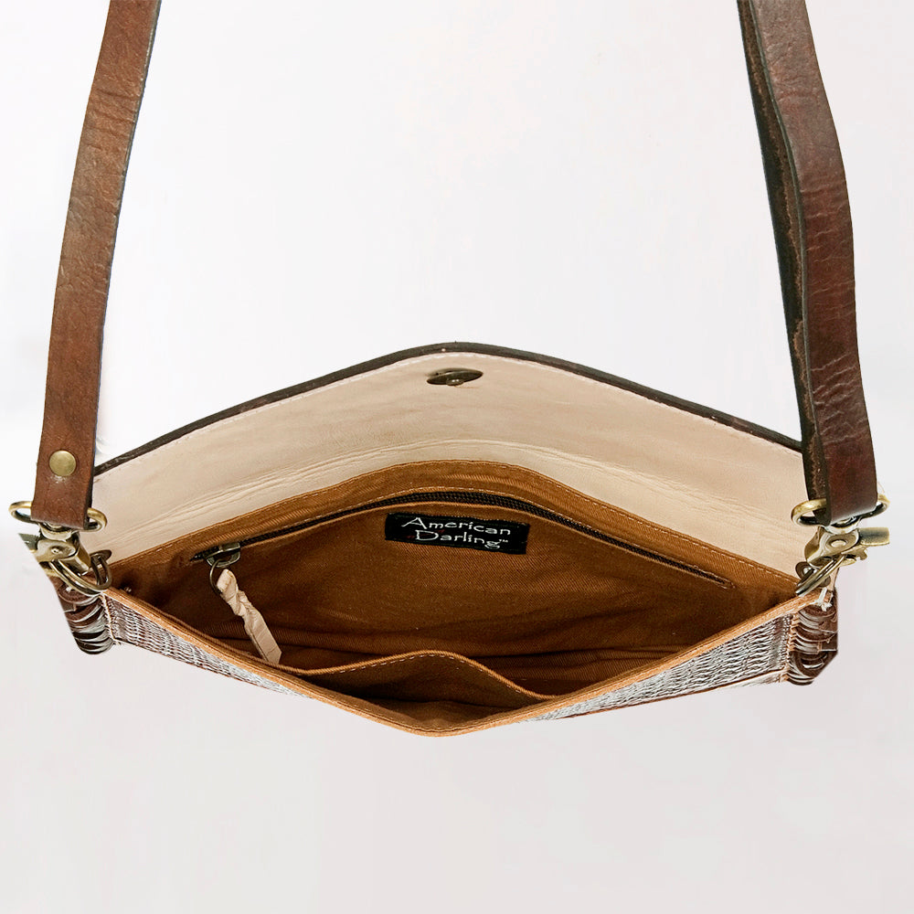 American Darling Envelope Hand Tooled Genuine Leather Women Bag Western Handbag Purse