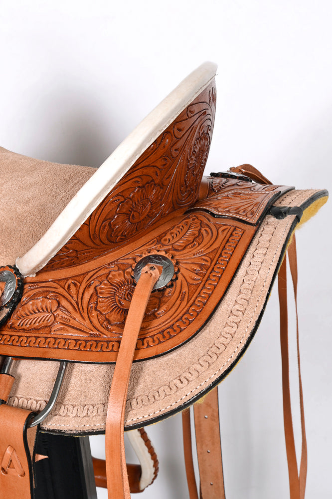Comfytack Kids Youth Children Miniature Pony Saddle Leather Trail Western Tack