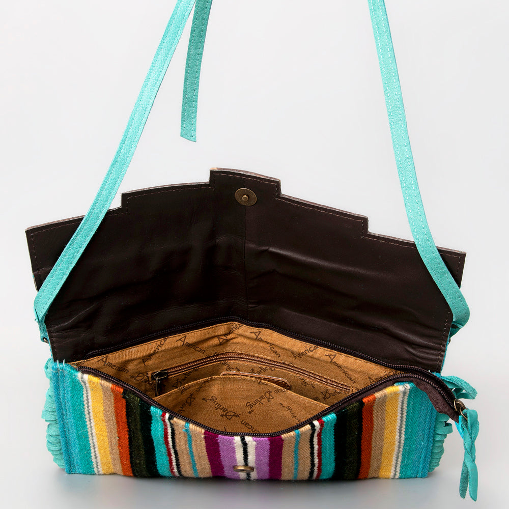 American Darling Hand Tooled Saddle Blanket Genuine Leather Women Bag Western Handbag Purse