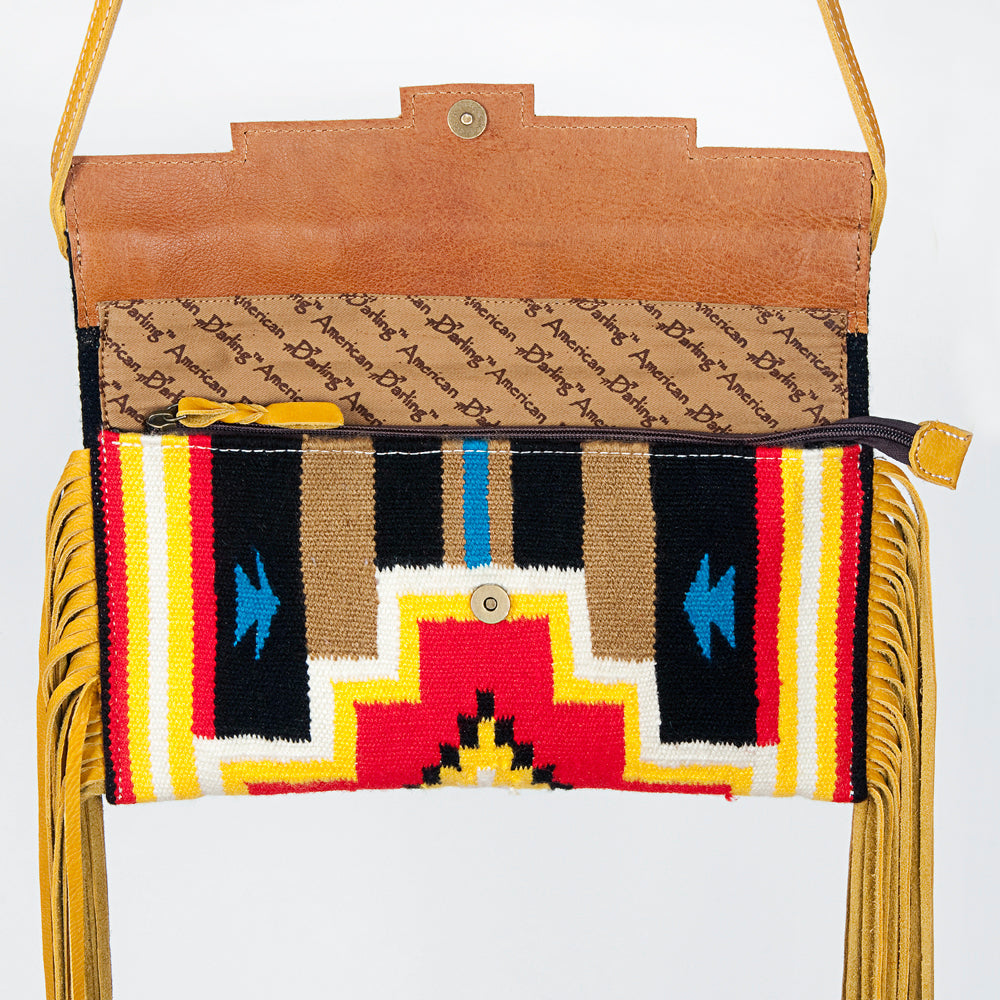 American Darling Hand Tooled Saddle Blanket Genuine Leather Women Bag Western Handbag Purse