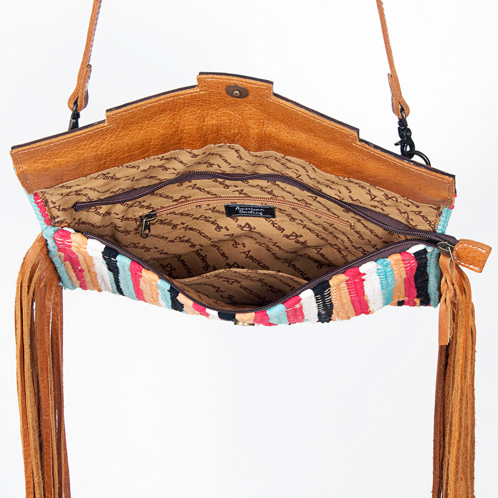 American Darling Hand Tooled Saddle Blanket Genuine Leather Women Bag Western Handbag Purse