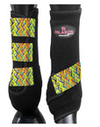 HILASON L M S Horse Rear Hind Leg Sport Boots Printed Hind Rear Leg Boots