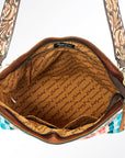 American Darling ADBGA181 Tote Hand Tooled Saddle Blanket Genuine Leather Women Bag Western Handbag Purse