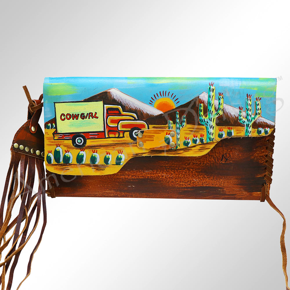 American Darling Envelope Genuine Leather Women Bag Western Handbag Purse