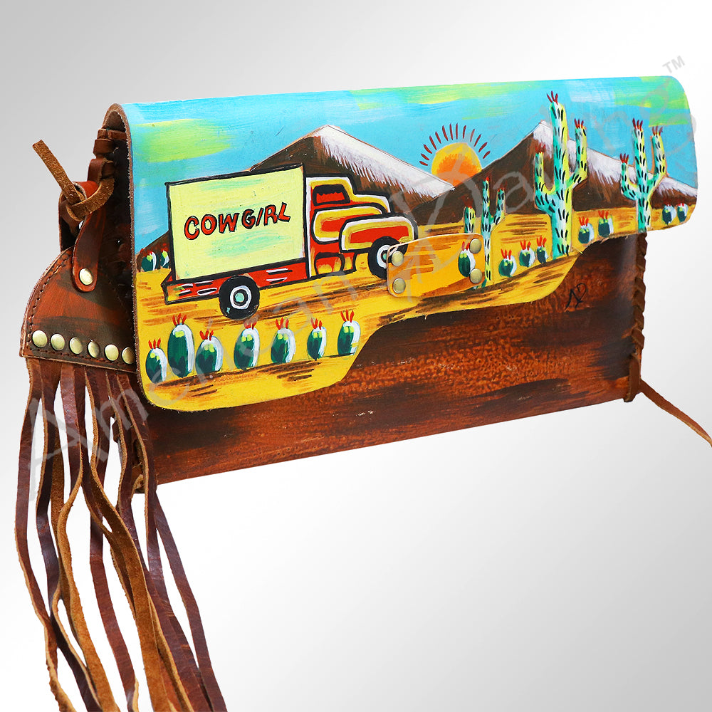 American Darling Envelope Genuine Leather Women Bag Western Handbag Purse