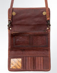 American Darling ADBG486A Wallet Hand Tooled Genuine Leather Women Bag Western Handbag Purse