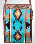 American Darling ADBG486A Wallet Hand Tooled Genuine Leather Women Bag Western Handbag Purse